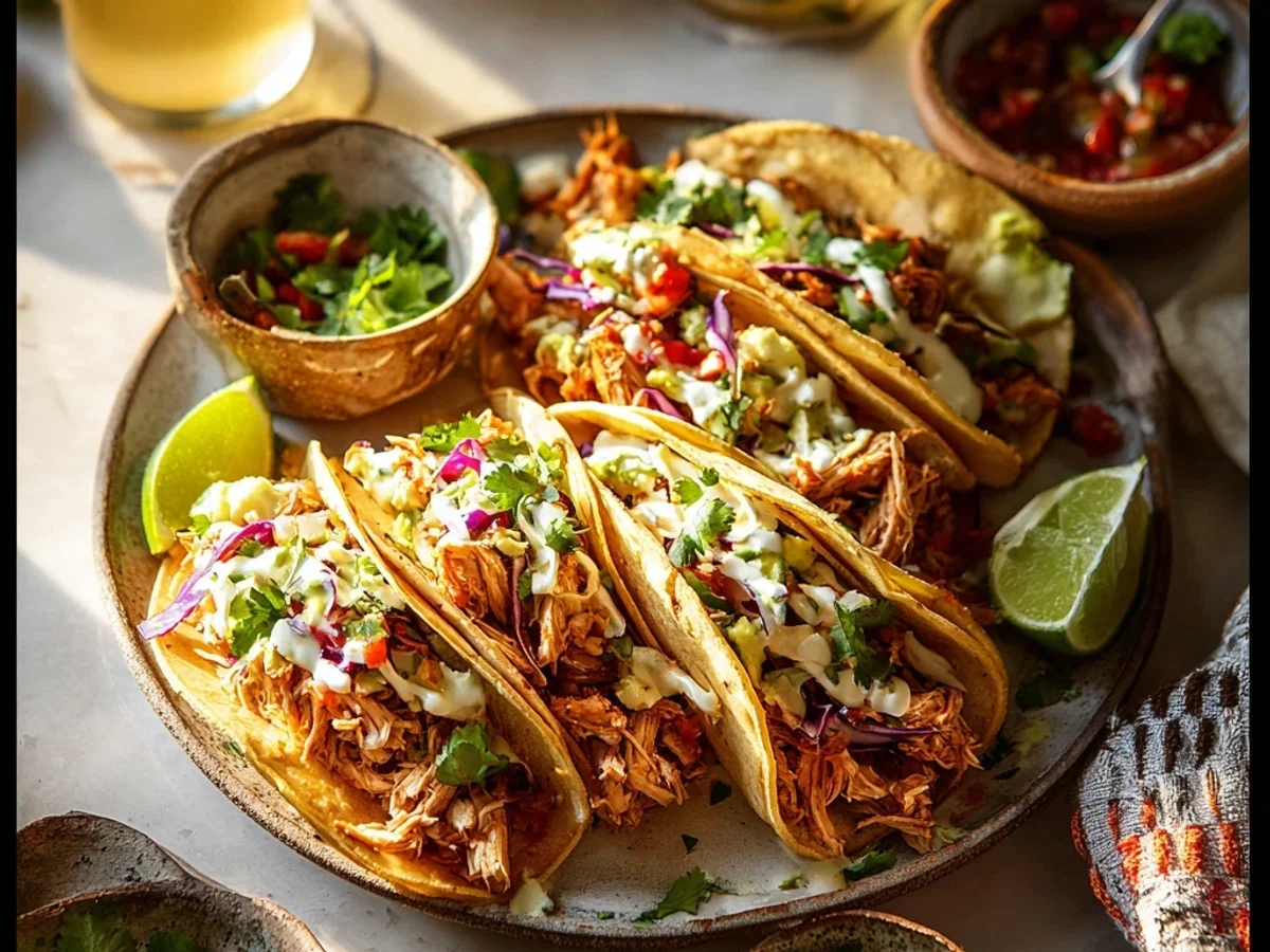 Tender Pulled Chicken Tacos Recipe: A Weeknight Favorite - Image 1