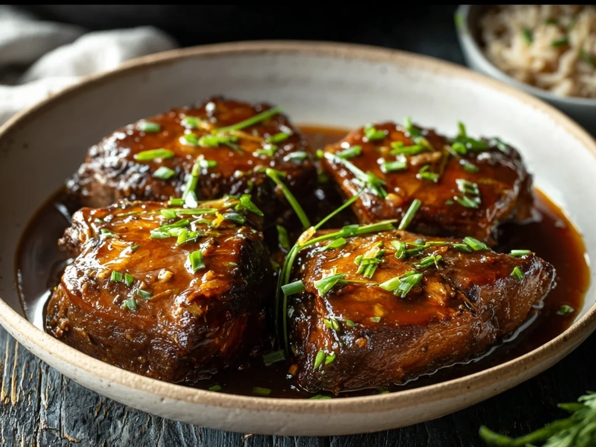 Tender Slow Cooker Honey Garlic Lamb Chops - Image 1