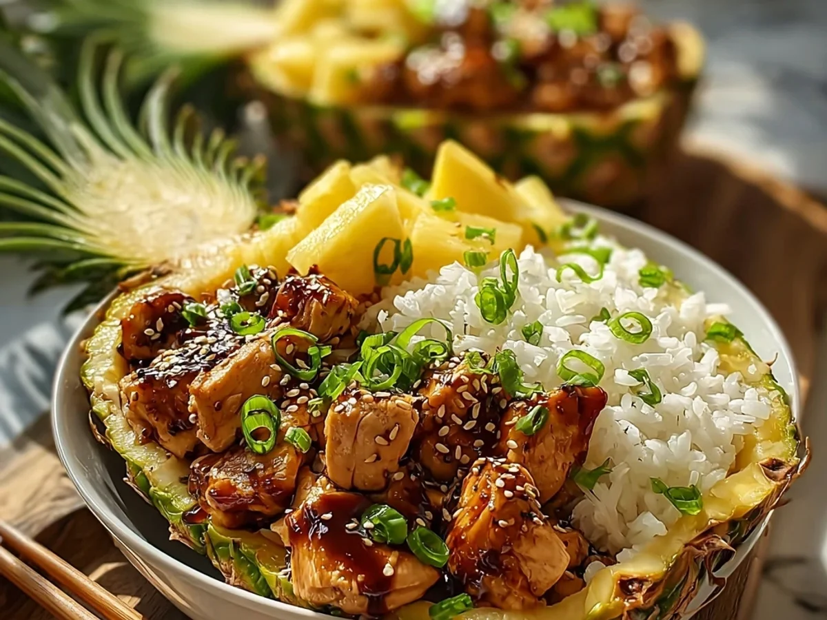 Teriyaki Chicken Pineapple Bowls: Sweet & Tangy - Image 1