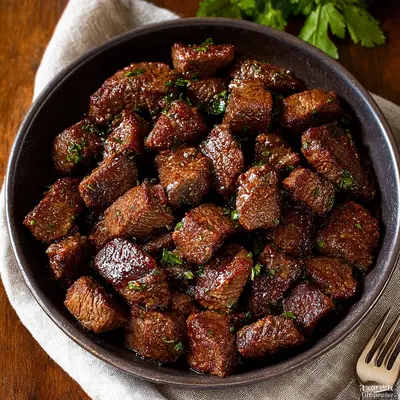 Air Fryer Juicy Steak Bites: Succulent & Speedy