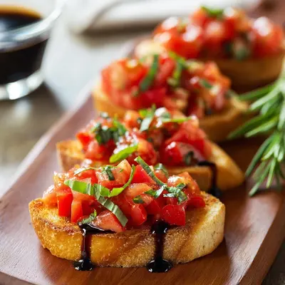Authentic Italian Bruschetta: Fresh Tomato & Basil Bites