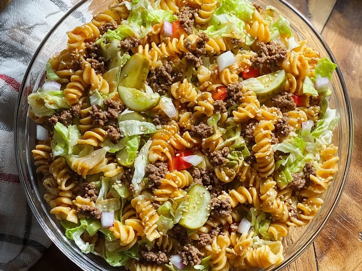 Big Mac Pasta Salad: Tangy, Creamy, and So Satisfying - Featured Image