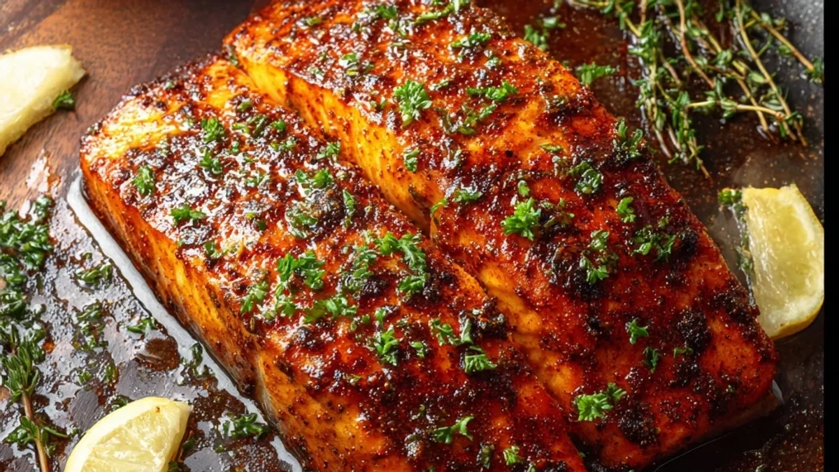 Cajun Honey Butter Salmon: Sweet & Spicy Flaky Fish