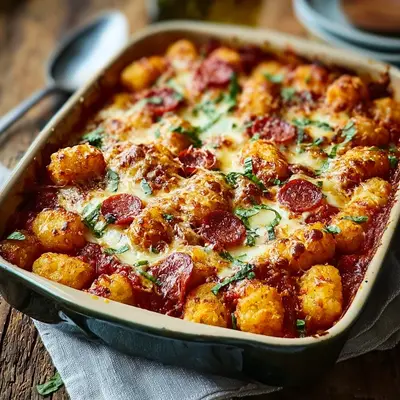 Cheesy Pizza Tot Casserole: A Family Dinner Winner