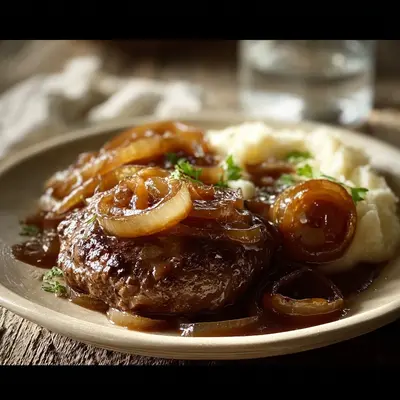 Classic Hamburger Steak with Rich Onion Gravy