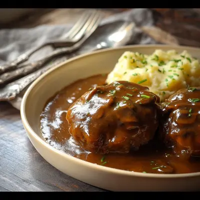 Classic Salisbury Steak Recipe with Mushroom Gravy