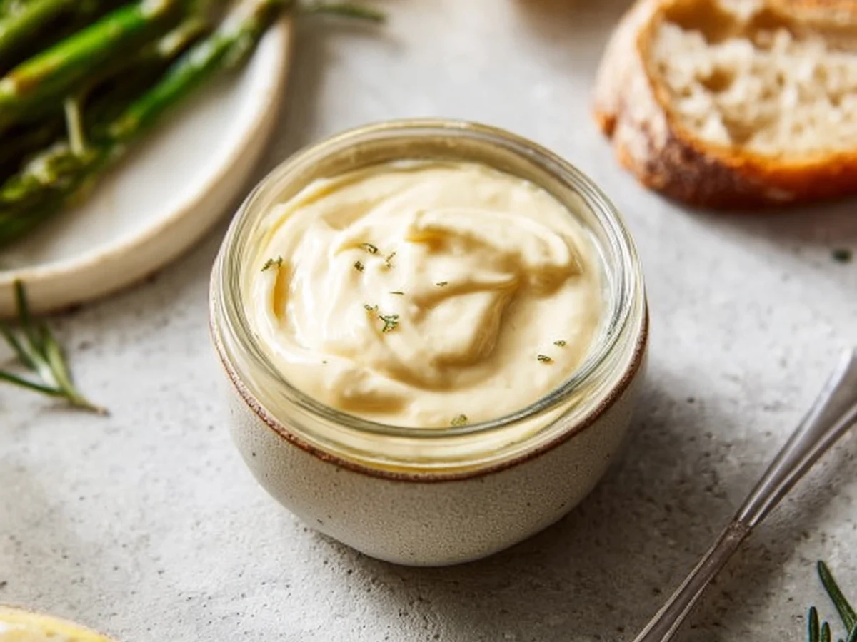Creamy 3 Ingredient Roasted Garlic Aioli - Featured Image