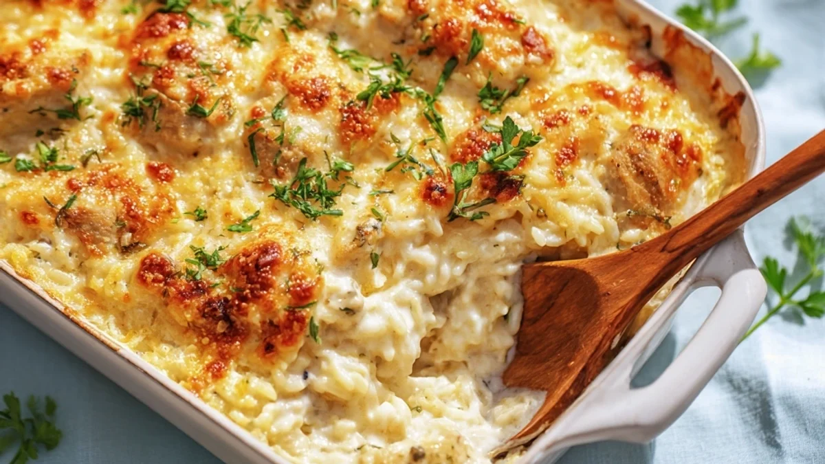 Creamy Angel Chicken Rice Casserole: A Family Favorite