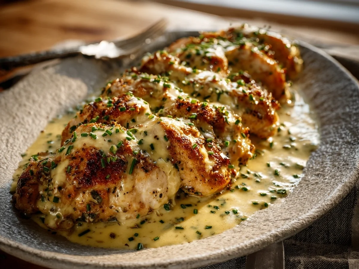 Creamy Baked Caesar Chicken with Parmesan Sauce - Featured Image