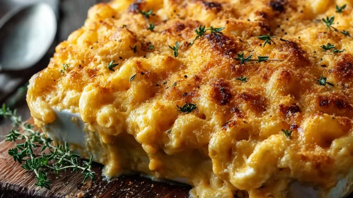 Creamy Baked Mac and Cheese: Golden Crust Delight