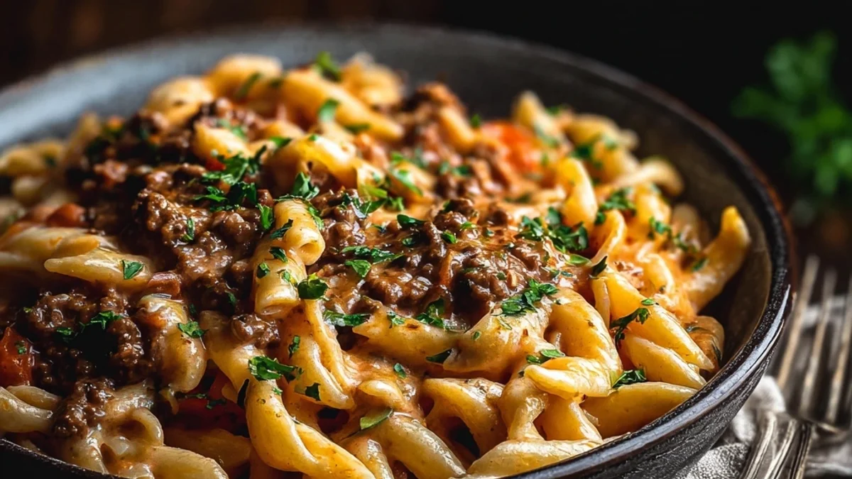 Creamy Beef Pasta: Hearty Weeknight Dinner