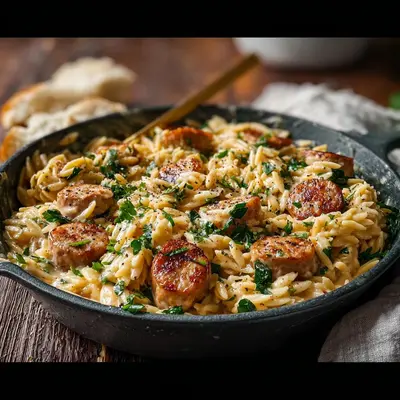 Creamy Chicken Sausage Orzo: Simple One-Pan Dinner
