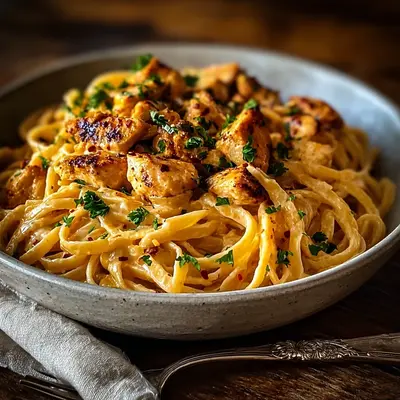 Creamy Cowboy Butter Chicken Linguine Delight