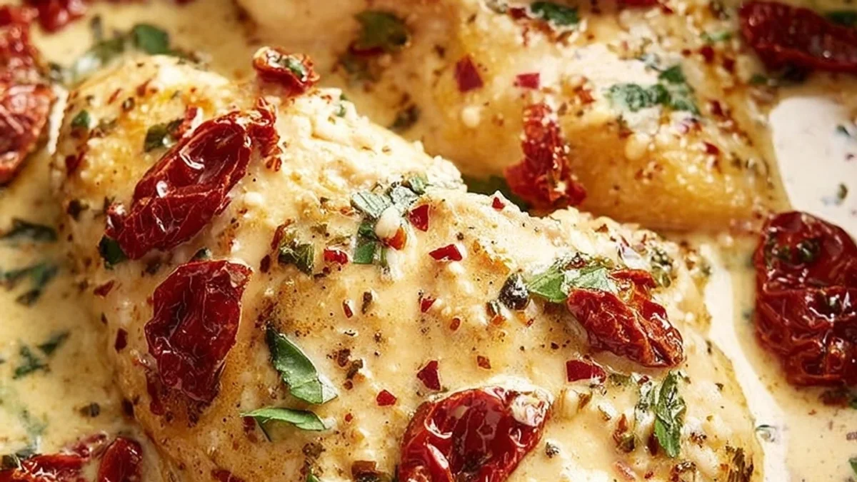 Creamy Dump & Go Crockpot Marry Me Chicken