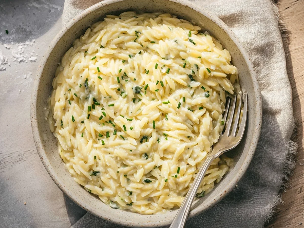 Creamy Garlic Parmesan Orzo: Simple & Satisfying Dinner - Featured Image