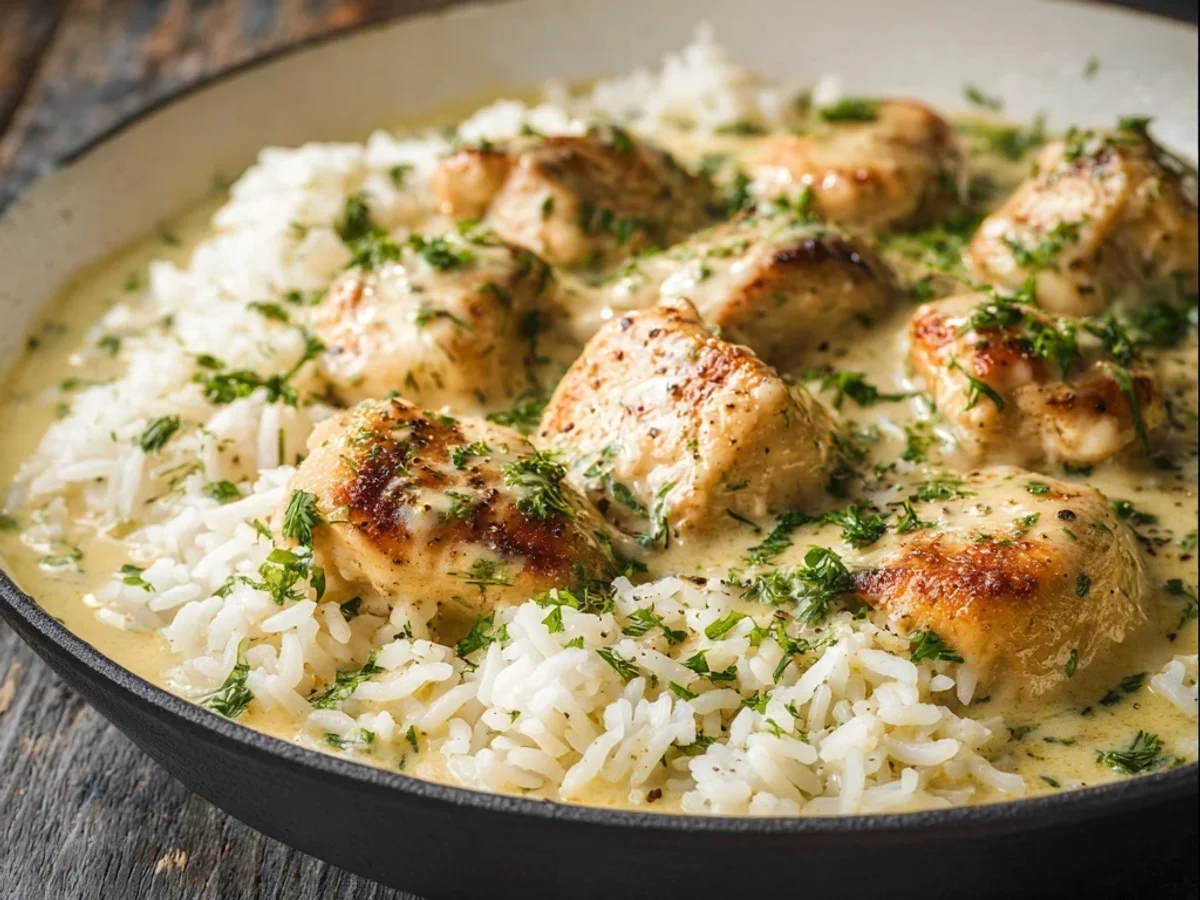 Creamy Herb Chicken & Basmati Rice One-Pan Delight - Featured Image