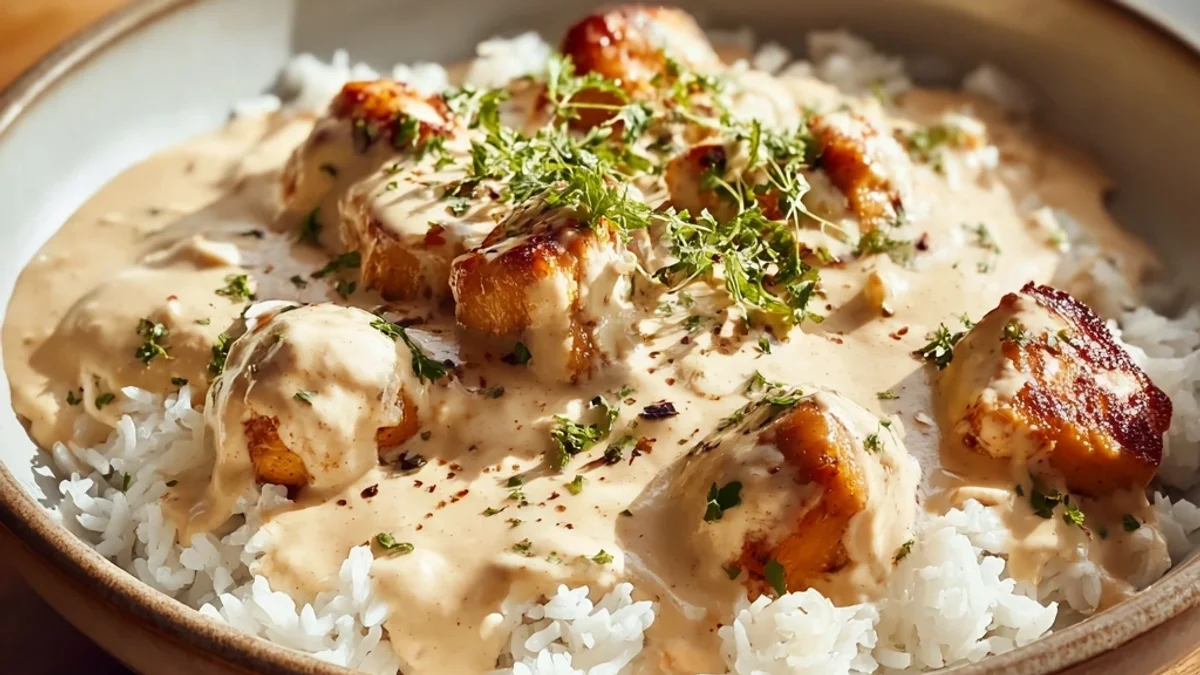 Creamy Smothered Chicken & Rice: A Quick Weeknight Meal