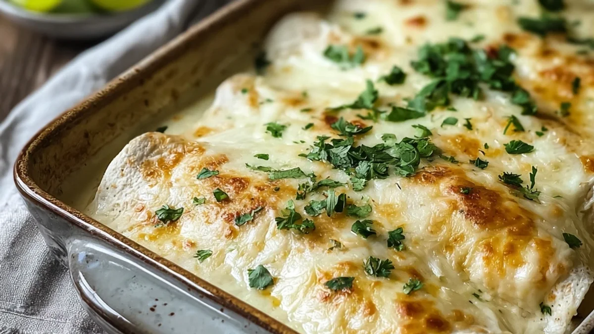 Creamy White Chicken Enchiladas: Easy Weeknight Dinner