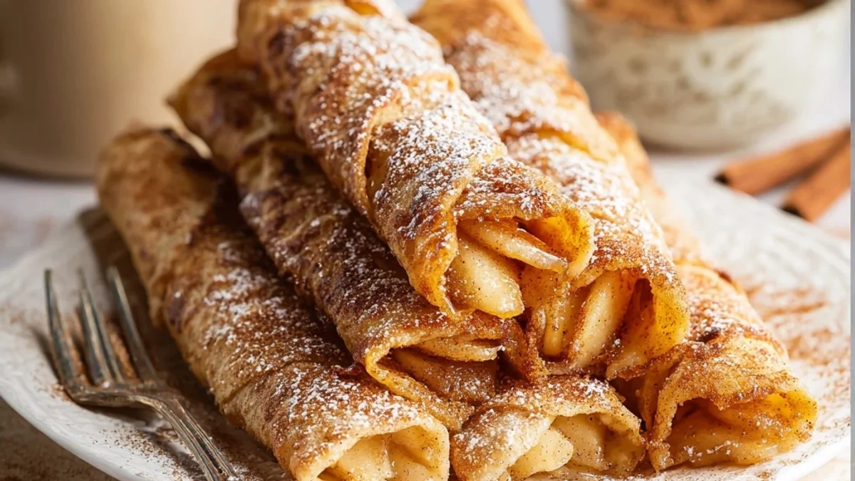 Crispy Air Fryer Apple Pie Taquitos for a Quick Treat