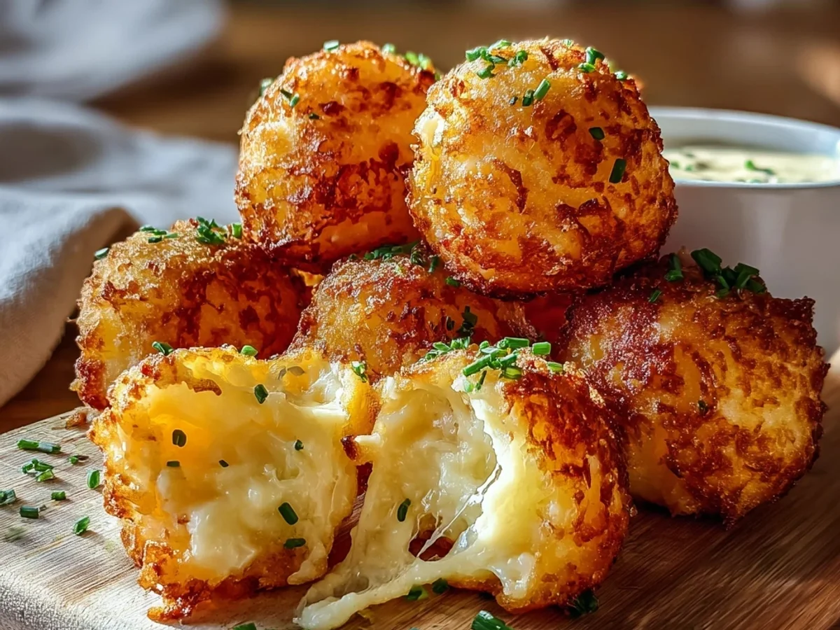 Crispy Air Fryer Cheesy Mashed Potato Balls Recipe - Featured Image