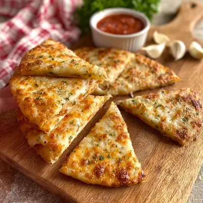 Crispy Air Fryer Cheesy Tortilla Garlic Bread