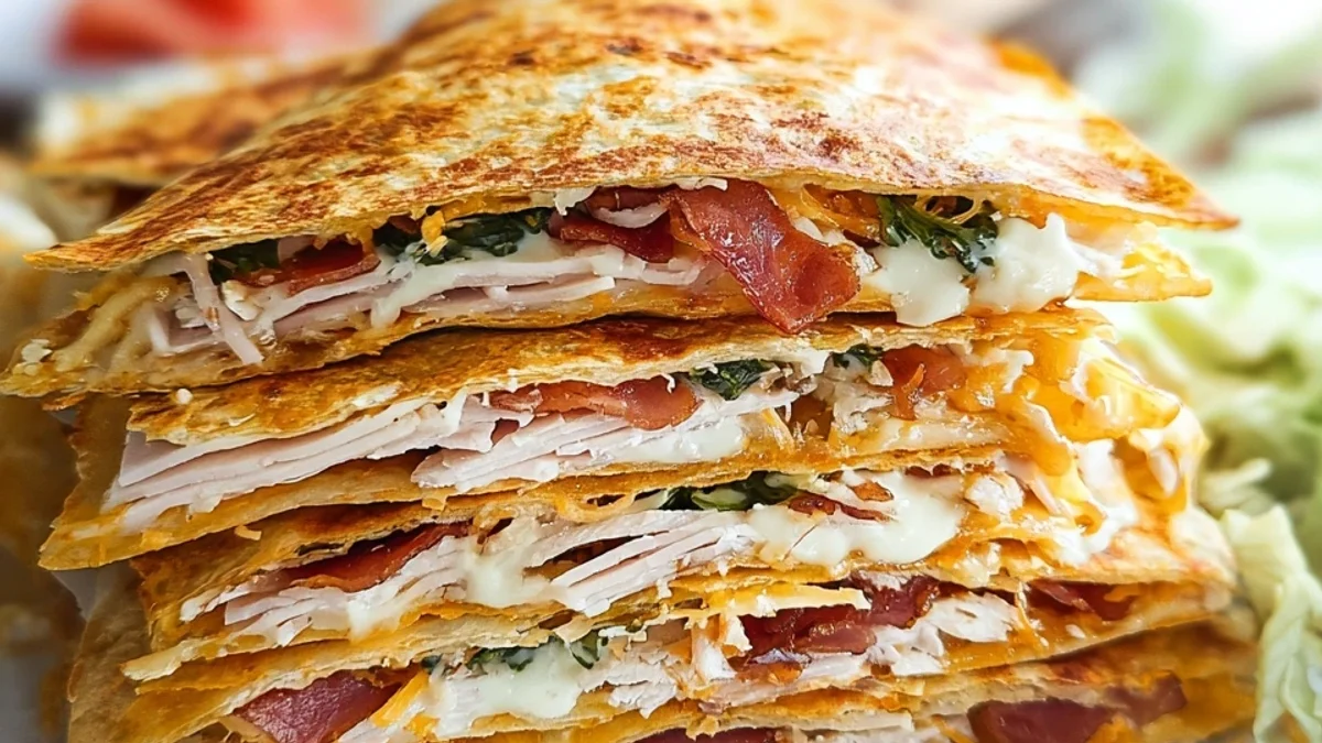 Crispy Air Fryer Chicken Turkey Ham Ranch Crunchwrap