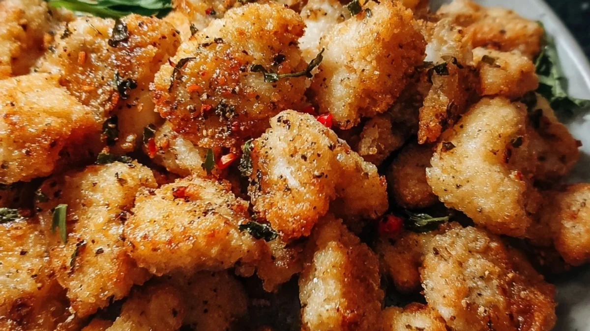 Crispy Air Fryer Salt and Pepper Chicken Bites: Savory