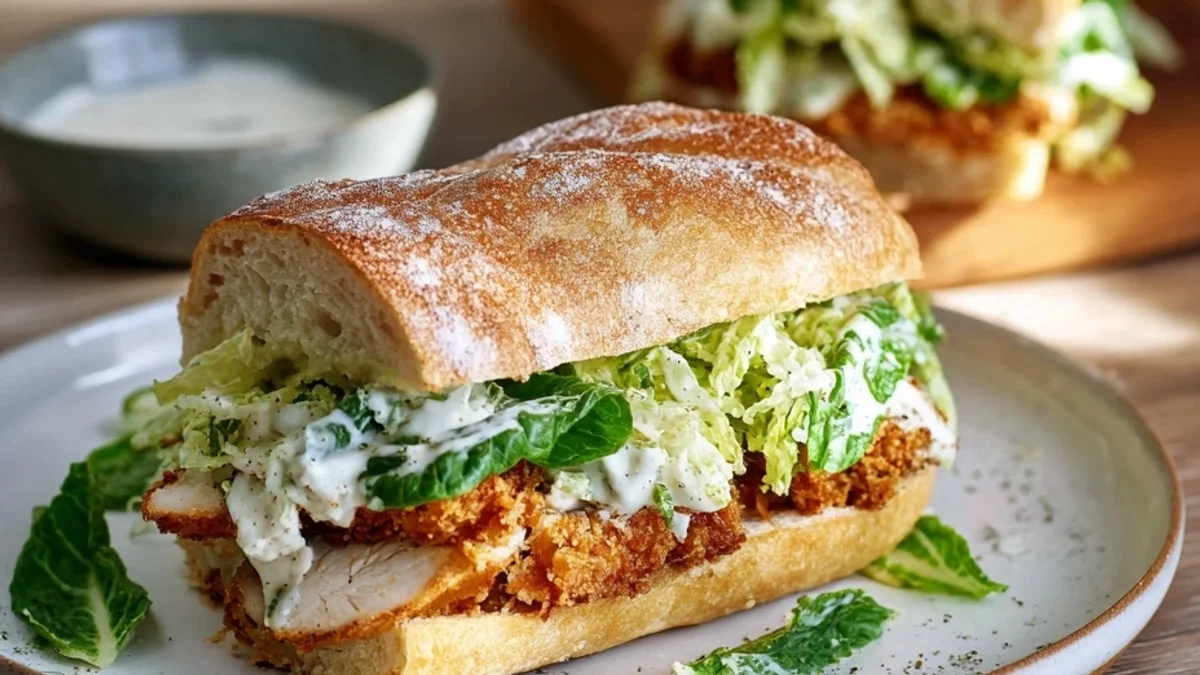 Crispy Chicken Caesar Sandwich: A Zesty Lunch Fix