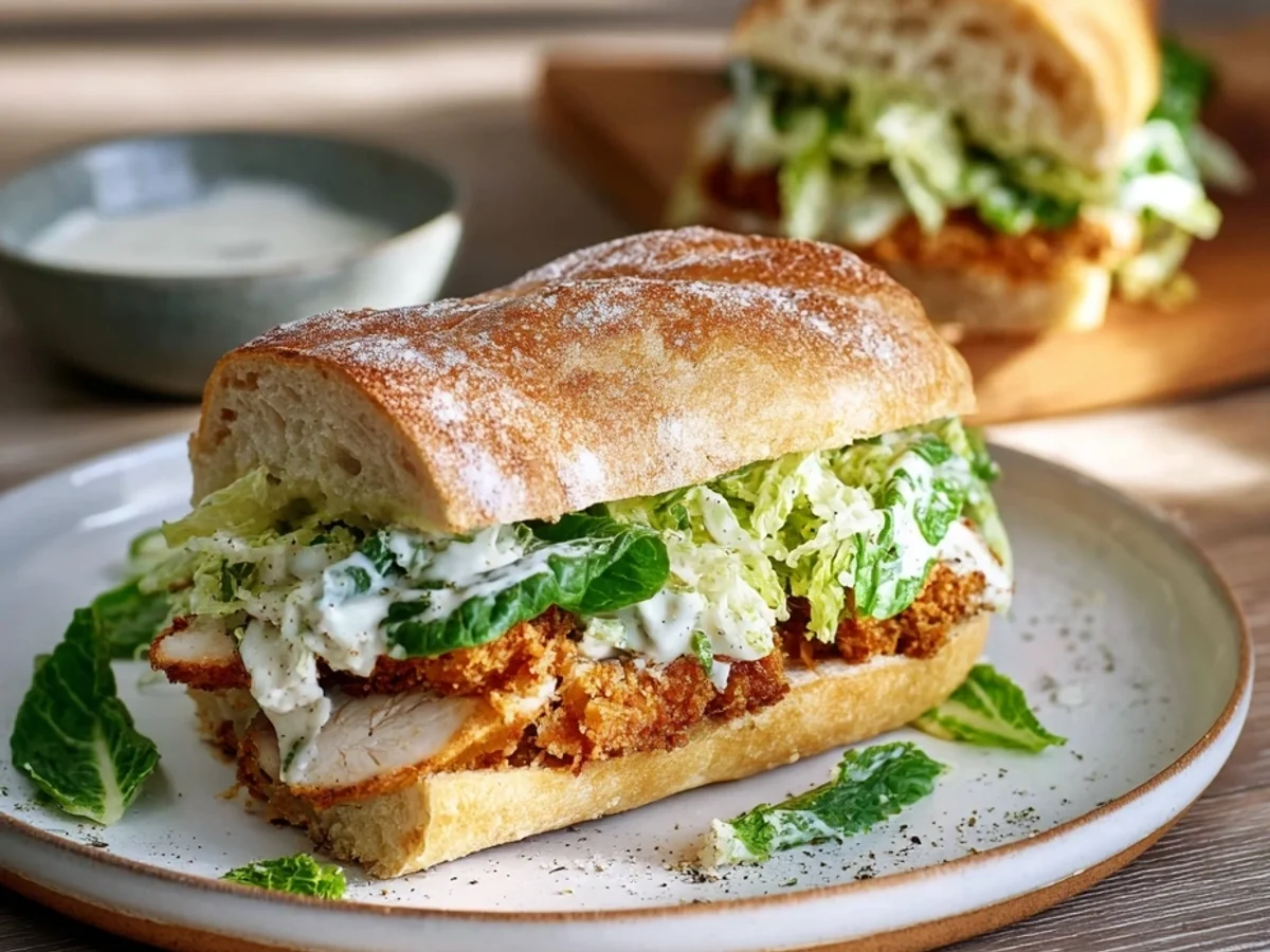 Crispy Chicken Caesar Sandwich: A Zesty Lunch Fix - Featured Image