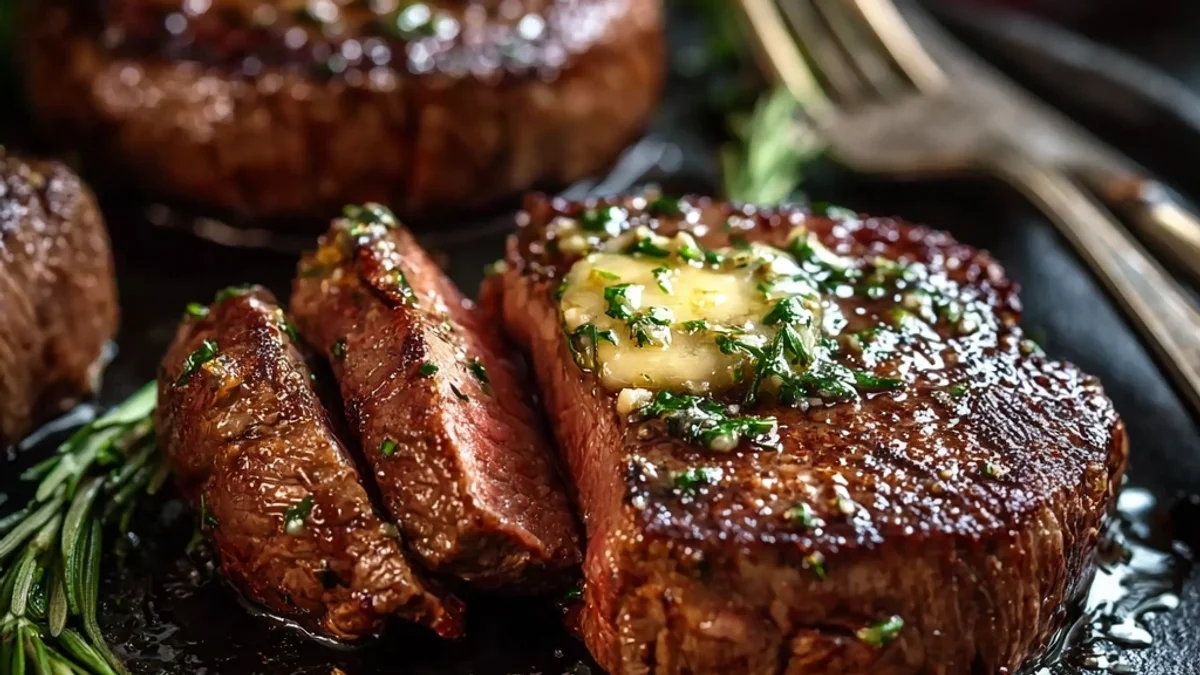 Crispy Pan Seared Steak with Garlic Butter