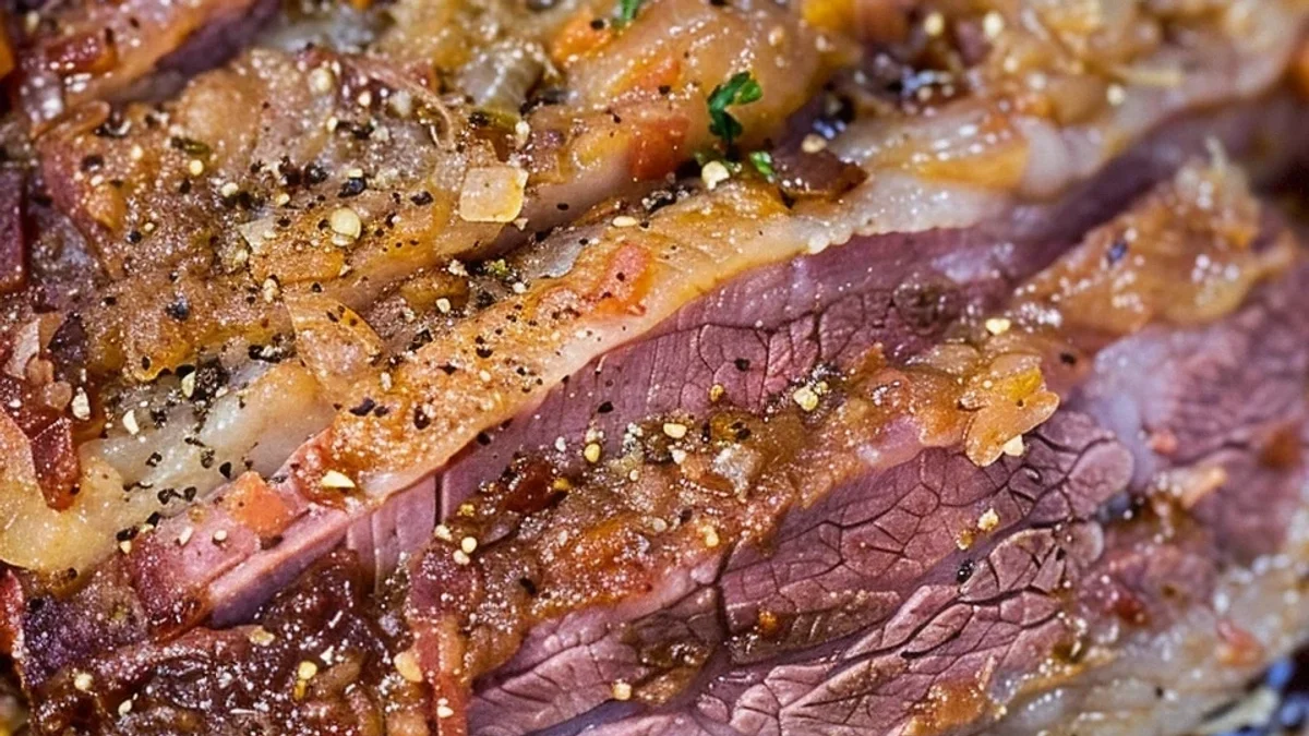 Crispy Slow Cooker Corned Beef with Tangy Glaze