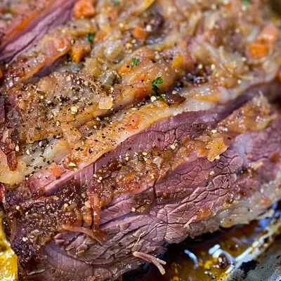 Crispy Slow Cooker Corned Beef with Tangy Glaze
