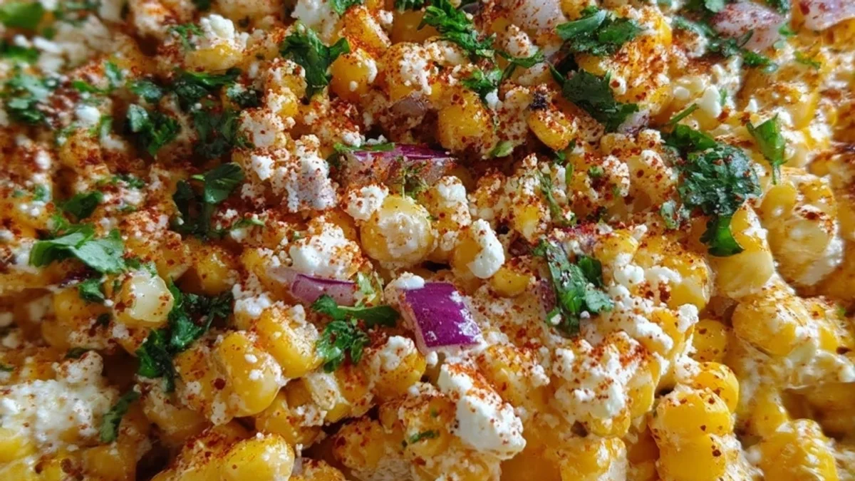 Delicious Mexican Street Corn Salad: Tangy & Creamy