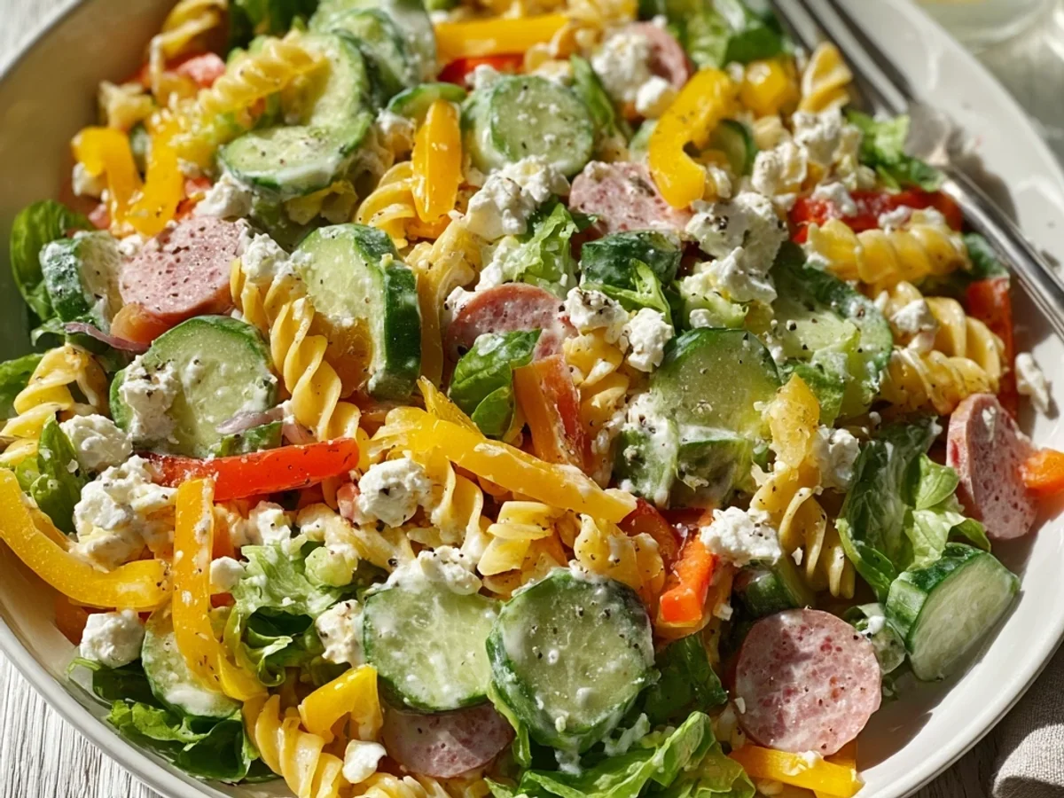 Easy Cold Salad Recipe: Zesty Summer Pasta Bowl - Featured Image