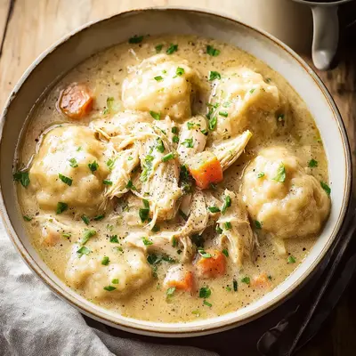 Easy Crockpot Chicken & Dumplings: Tender