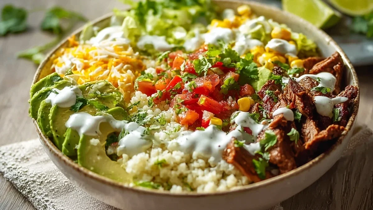 Flavorful Low Carb Burrito Bowl: Quick & Satisfying