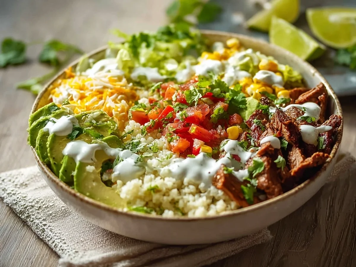 Flavorful Low Carb Burrito Bowl: Quick & Satisfying - Featured Image