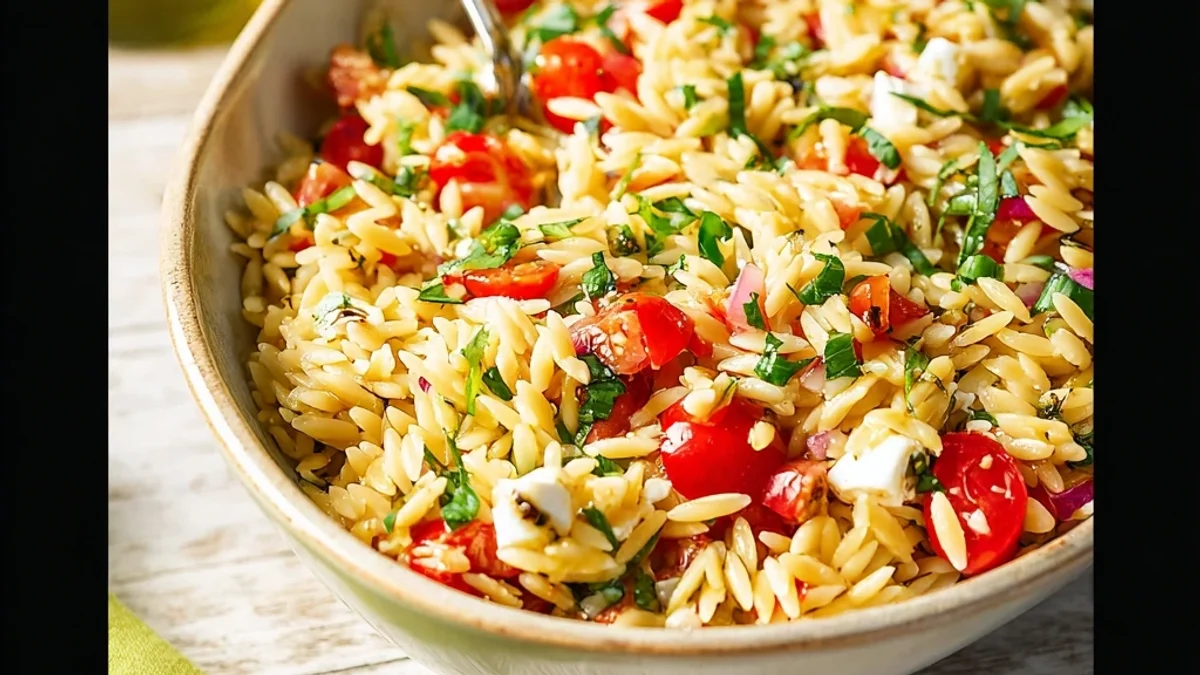Fresh Bruschetta Orzo Pasta Salad: A Zesty Summer Delight