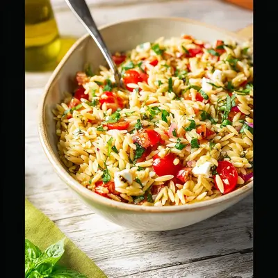 Fresh Bruschetta Orzo Pasta Salad: A Zesty Summer Delight
