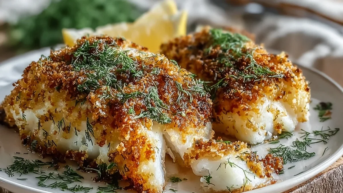 Golden Crispy Air Fryer Parmesan Crusted Cod