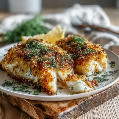 Golden Crispy Air Fryer Parmesan Crusted Cod