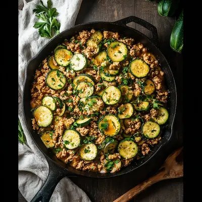 Ground Turkey Zucchini Skillet: Quick Dinner