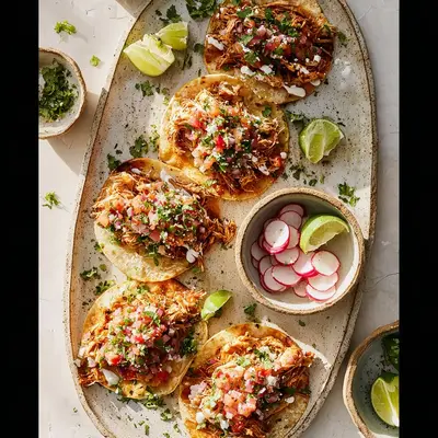 Healthy Tender Slow Cooker Shredded Chicken Tacos