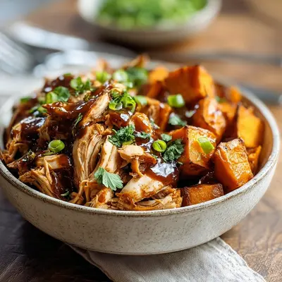 Hearty BBQ Chicken Roasted Sweet Potato Bowls