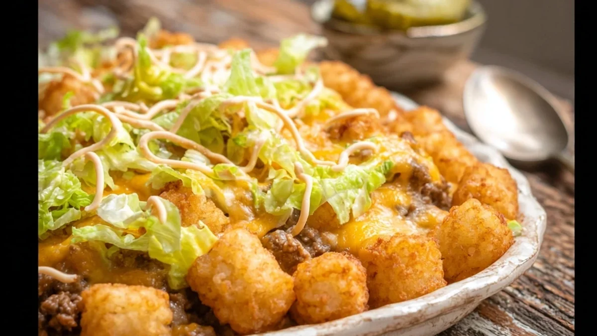 Hearty Big Mac Tater Tot Casserole for Weeknights