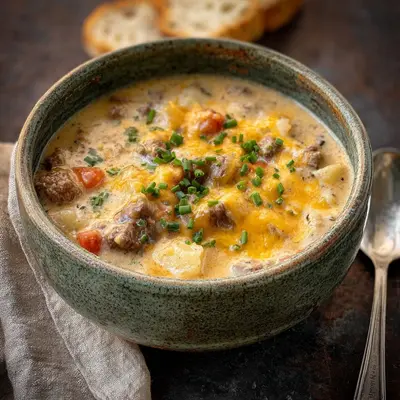 Hearty Cheesy Beef Soup: Rich & Satisfying Comfort