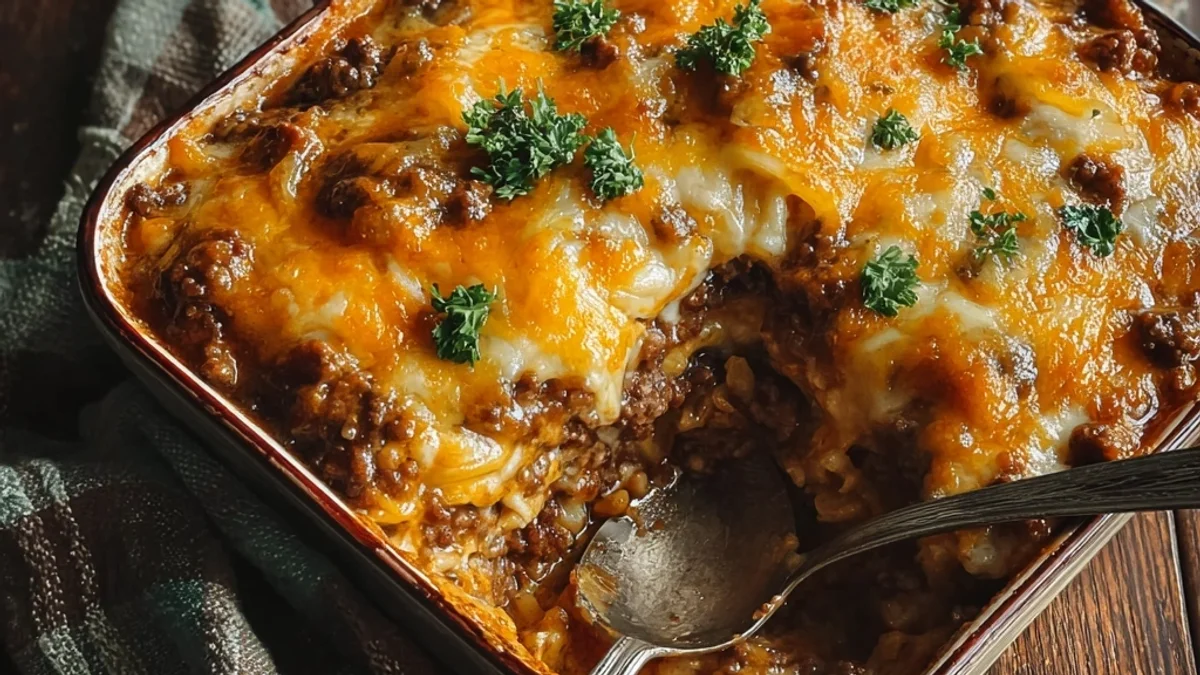 Hearty Cheesy Hamburger Casserole: Weeknight Comfort