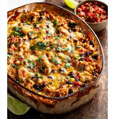 Hearty Chicken Burrito Casserole: Simple Weeknight Bake