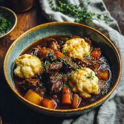 Hearty Classic Beef Stew & Dumplings Recipe