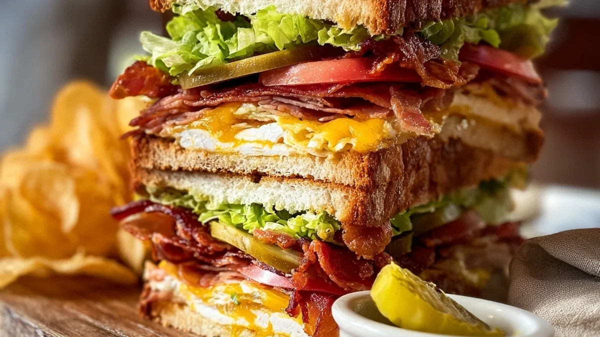 Hearty Cowboy Club Sandwich: A Satisfying Stack